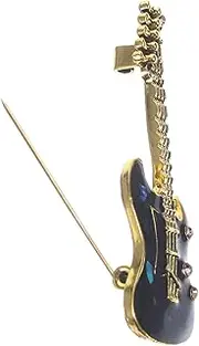[Yardenfun] Guitar Shaped Brooch Pin for Women Men Festival Brooches Enamel Pin Backs for Daily Outfit