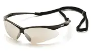 ERB Octane Indoor/Outdoor Mirror Safety Glasses Sun Wrap Z87+ Z94+ W/ Neck Cord
