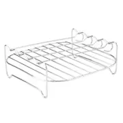 Outdoor Grilling Rack Set with Skewers Stainless Steel Double Layer Design