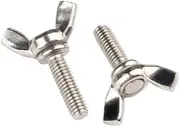 2/10pcs M3 M4 M5 M6 M8 M10 Hand Tighten Screws Butterfly Bolt Wing Thumb Screw Claw A2-70 Stainless Steel(45mm(L),M8 (2Pcs))