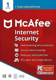 McAfee Internet Security 2025 1 Device 1 Year