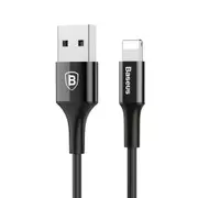 Aluminium Alloy 1m 2A 8 Pin to USB Bright Surface Metal Data Sync Charging Cable