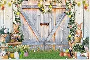 YCUCUEI 12x8ft Spring Easter Photography Backdrops Garden Floral Grass Rabbit Eggs Background Bunny Stand Photo Banner Tapestry Booth Props