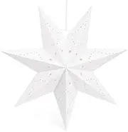 Hanging Paper 7 Pointed Star Lantern, Christmas Hanging Star Decorations for Christmas Wedding Birthday Decoration