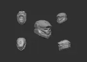 Mega Construx Halo 3D Printed Custom Haunted Helmet
