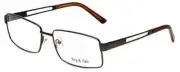 Big&Tall#6 by Vivid Men Designer Metal Reading Eye Glasses 61mm Shiny Brown+1.25