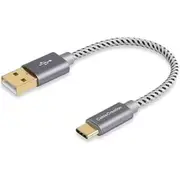 The Fine Store 15cm Short USB-C to USB-A Fast Charging Cable, for Power Bank,Car,Samsung Galaxy S22/S10/S9, iPad Pro,iPad Mini S21 S20 Z Flip,LG V20 /G5 /G6 etc