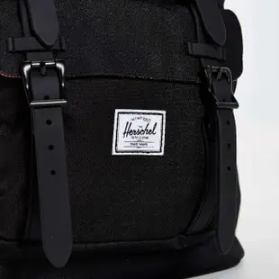 【Herschel】Little America 大型 黑色 橡膠帶 磁扣 筆電夾層 旅行 大容量 帆布 背包 後背包