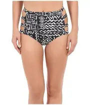 Billabong Womens Totally 80's Retro Bikini Bottom Black 126439 Size Small $45