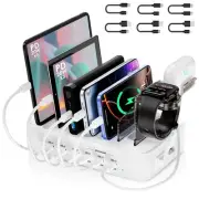 Charging Station Multiple Charger Station - 3PD USB C Ports Fast Charger Stat...