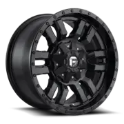 Fuel 1PC D596 Sledge 22x9.5 6x135/6x139.7 19mm Matte Black Gloss Black Lip Wheel
