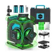 Laser Level Self Leveling 360 Green 4-Plane 4D 16 Line ACTBOT 10000mAh All-In...