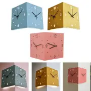 Double Sided Corner Wall Clock Square Corner Clock for Restaurant Cafe Home