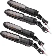 Motorcycle Brake Lights For K&AWASAKI For V&ersys 650 1000 X250 X300 Motorcycle LED Turn Signal Indicator Lights Blinkers Front Rear Flasher Lamps Running(4pcs Smoked)