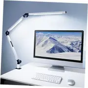 LED Desk Lamp with Clamp, Dual Light Desk Lamp with Swing Arm, Dimmable 4
