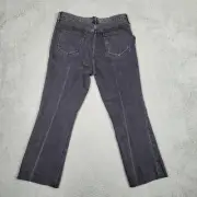 Rag Bone DYLAN Grey Kuro cotton High waist Crop kick Flare Jeans Sz 31 NEW