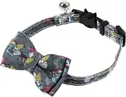 Mipcase Colorful Cat Bowtie Collar Bell Pet Cat Necklace for Photo Props and Outdoor Events Lightweight and Comfortable Design for Day Wear