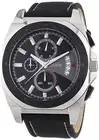 GUESS W17525G1 Sphere Men's Watch Rubber/Leather Strap Black