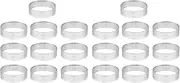 Mellisso 20Pcs 4.5cm Round Stainless Perforated Seamless Tart Ring Quiche Ring Tart Pan Pie Tart Ring with Hole Tart Shell Ring