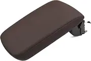 3 Colors Front Center Console Lid Leather Armrest Box Cover Panel Replacement Compatible For BMW X3 X4 G01 G02 G08 F97 F98 2018-2021(Brown)