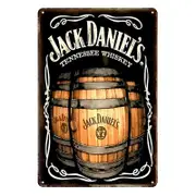 2x Tin Sign Jack Daniel's Tennessee Whiskey 20x30 Metal Rustic Look Vintage