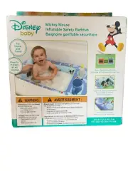 Disney Mickey Mouse Inflatable Safety Tub, New, sealed box, 12-24 mos. Temp disp