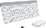 Logitech MK470 Slim Wireless Keyboard and Mouse Combo - Modern Compact Layout, Ultra Quiet, 2.4 GHz USB Receiver, Plug n' Play Connectivity, Compatible with Windows - Off White