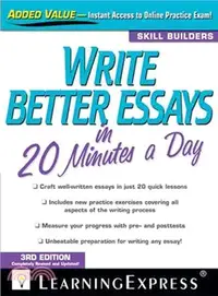 在飛比找三民網路書店優惠-Write Better Essays in 20 Minu