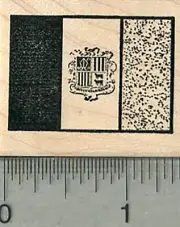 Flag of Andorra Rubber Stamp D36124 WM
