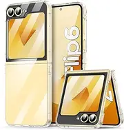 [Ikziwreo] Case for Samsung Galaxy Z Flip6 Phone Case, Shockproof, Anti-Scratches, Hard PC, Bumper Protective Shockproof Cover Phone Case for Samsung Galaxy Z Flip6 2024, Clear
