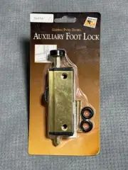 New Andersen Gliding Patio Door Auxiliary Foot Lock 2565710 Bright Brass