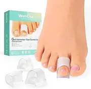 Welnove Toe Separators - Toe Spacer for Hammer Toe - Bunion Pads for Overlapping Toes,Foot Pain Reilef,Bunion - for Men and Women - Soft, Ultra-Light Gel, Smooth Surface - 3 Size (Pack of 6)