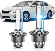 SENROBO Fit for Nissan 2010-2015 Altima 2004-2014 Maxima Murano Sedan Coupe D2S HID Xenon Headlight Bulbs, 350% Brightness, High Low Beam Light Bulb, 8000K White Blue, Plug and Play, Pack of 2