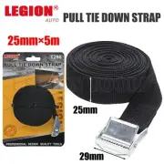 Pull Tie Down Strap Buckle Cargo Ratchet Luggage Lashing Rope 5m×25mm