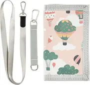 [Yoogain] Soft Color Hot Air Balloon Cute men wallet for womans unique tri fold wallet for men with lanyard, soft color hot air balloon cute, 1 size, Fashion