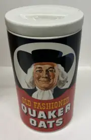 Quaker Oats Porcelain Cookie Jar Vintage New Old Stock