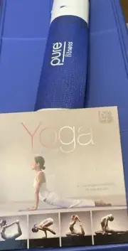 Yoga Lightweight Non-Slip Mat 24”x 68”plus Yoga Daily Exercise Book