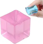 Ice Cube Sensory Toys, Transparent Ice Cube Squeeze Toys,ice Cube Sensory Toys Squish Fidget Stress Cube, Squeeze Cubes Ball Sensory for Autism, Anxiety Stress Relief Sensory Toys (Purple)