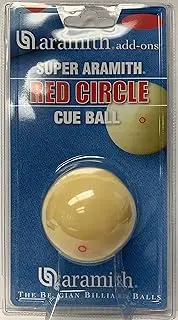 Aramith 2-1/4" Regulation Size Billiard/Pool Ball: Red Circle Champion Cue Ball