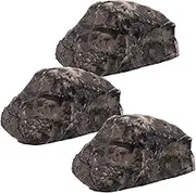 Housoutil 3pcs Simulation Stone Key Holder Hidden Key Storage Box for Garden Resin Stone Chic Decor for Home