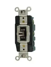 1262 30-Amp 120-Volt Toggle AC Quiet Switch, Momentary Switch, Brown