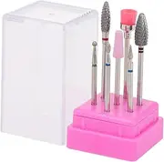 Labymos 7pcs Nail Drill Bits Set for Pedi & Mani Replacement Drill Bits Heads Electric Nail Drill Machine Aessories