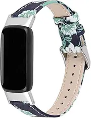 Compatible with Fitbit Luxe Bands, Leather Strap, Classic Watchband Bracelet for Fitbit Luxe Fitness and Wellness Tracker