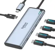 USB C Splitter USB C Video Output, 4K/60Hz DP Alt Mode,USBC Hub Multiport Ada...