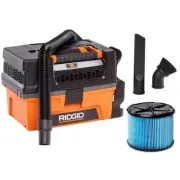 RIDGID 3 Gallon 50 Peak Wet Dry Vacuum with Fine Dust Filter Expandable Hose