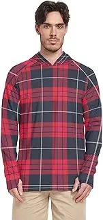[Caihoyu] Men's Sun Shirt Hooded Long Sleeve Men Sun Shirts UPF 50+ Lightweight Protective Shirts For Men Sunproof Shirts