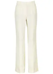 Helmut Lang Slim-leg Linen-blend Trousers - Ivory - 12 12
