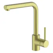 Abey Gareth Ashton LUCIA BRUSHED BRASS Pull Out SIDE LEVER SINK MIXER