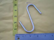 5 HEAVY DUTY S. STEEL MEAT/POULTRY S HOOKS, 5"X6MM. W/1 POINTED HOOK END 2-1/4"