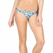 NWT WOMENS VOLCOM LOST SEA SKIMPY BOTTOMS $40 S bright blue low rise